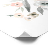 Aquarellbilder für botanische Pfauenflora Poster (Ecke)