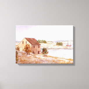Aquarellbilder für das Fischerhaus Leinwanddruck