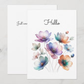 Aquarellbilder für Hübsche Blume Bouquet (Vorne/Hinten)