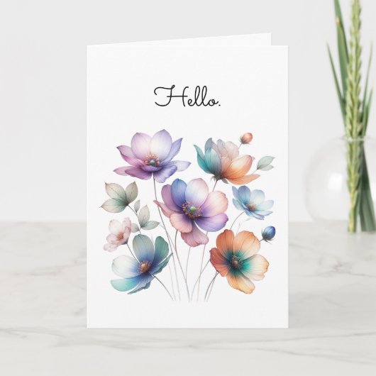 Aquarellbilder für Hübsche Blume Bouquet Karte (Vorderseite)
