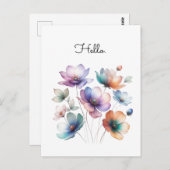 Aquarellbilder für Hübsche Blume Bouquet Postkarte (Vorne/Hinten)