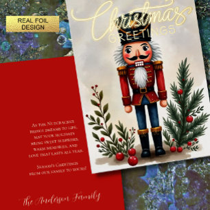 Aquarellbilder für Nutcracker Weihnachten Folien Feiertagskarte