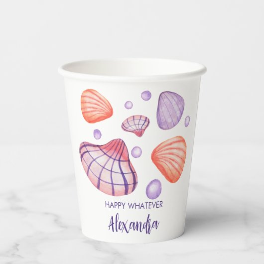 Aquarellbilder für Papieraufnahmen Pappbecher (Rückseite)