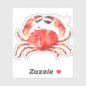 Aquarellbilder für Rote Krebse Aufkleber (Blatt)