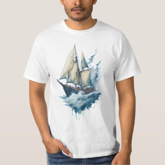 Aquarellbilder für Segelboote T-Shirt