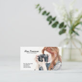 Aquarellbilder für Weiße und Schwarze Visitenkarte (Stehend Vorderseite)