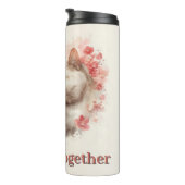 Aquarellbilder für zwei Katzen - Nuzzling Thermosbecher (Nach rechts gedreht)
