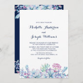 Aquarellbilder Gartenhochzeit Einladung (Vorne/Hinten)