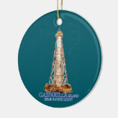 Aquarellbilder Gasparilla Insel Keramik Ornament (Links)