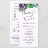 Aquarellbilder | Hochzeit Programm (Vorne/Hinten)