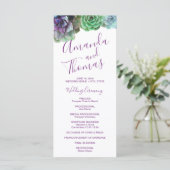 Aquarellbilder | Hochzeit Programm (Stehend Vorderseite)
