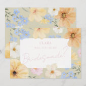 Aquarellbilder Hochzeit von Bridesmade Einladung (Vorne/Hinten)