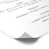 Aquarellbilder Hochzeitalkoholgetränke Bar Poster (Ecke)