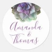 Aquarellbilder | Hochzeitskennzeichen | SIEGEL Runder Aufkleber (Vorderseite)