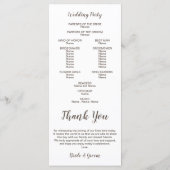 Aquarellbilder | Hochzeitsprogramm Programm (Rückseite)