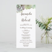 Aquarellbilder | Hochzeitsprogramm Programm (Stehend Vorderseite)