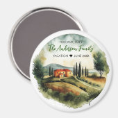 Aquarellbilder in der Toskana Italien Magnet (Vorderseite/Rückseite)