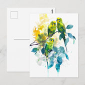 Aquarellbilder in Eukalyptus Tree Postkarte (Vorne/Hinten)