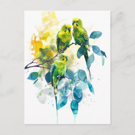 Aquarellbilder in Eukalyptus Tree Postkarte