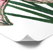 Aquarellbilder in Rosa Caladium Poster (Ecke)
