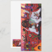 Aquarellbilder Junge reitet weiße Lioness (Vorne/Hinten)