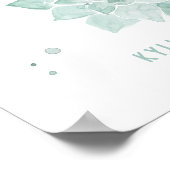 Aquarellbilder Lassend Liebe wachsen Hochzeitszeic Poster (Ecke)