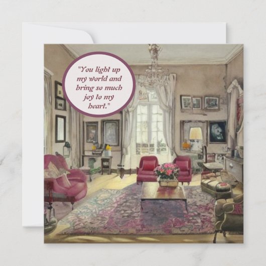 Aquarellbilder: "Liebe in Farbe" Mitteilungskarte (Vorderseite)