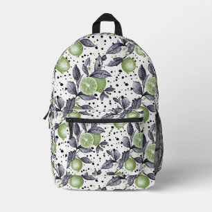 Aquarellbilder mit detaillierten grünen Blätter, L Bedruckter Rucksack