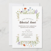 Aquarellbilder mit kleiner Wildblume Einladung (Vorderseite)