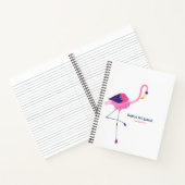 Aquarellbilder mit rosa Flamingo Notizblock (Innenseite)