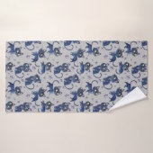 Aquarellbilder mit schwarzen Katzen Badehandtuch (Badehandtuch)