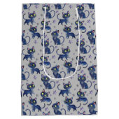 Aquarellbilder mit schwarzen Katzen Mittlere Geschenktüte (Rückseite)