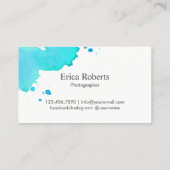 Aquarellbilder Moderne Fotografen Visitenkarte (Rückseite)