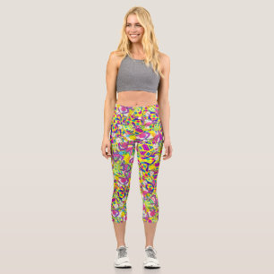 Aquarellbilder, Muster Gedreht Flop Capri Leggings