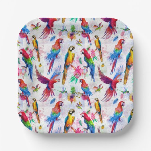 Aquarellbilder Pappteller (Vorderseite)