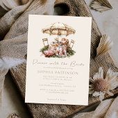 Aquarellbilder Picnisches Brautparty Einladung