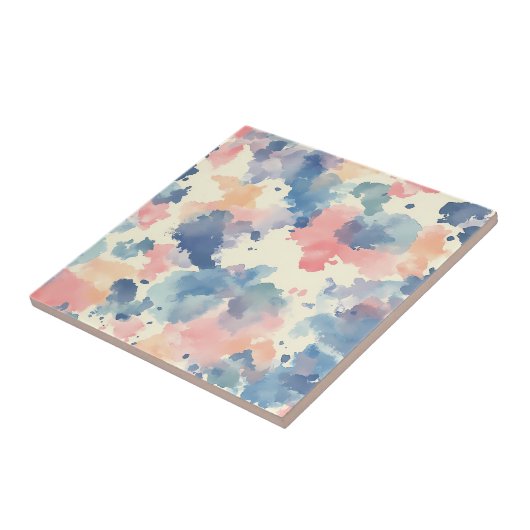 Aquarellbilder Rosa Blau Fliese (Seite)