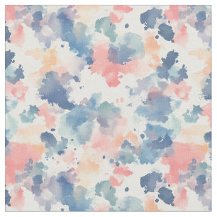 Aquarellbilder Rosa Blau Stoff