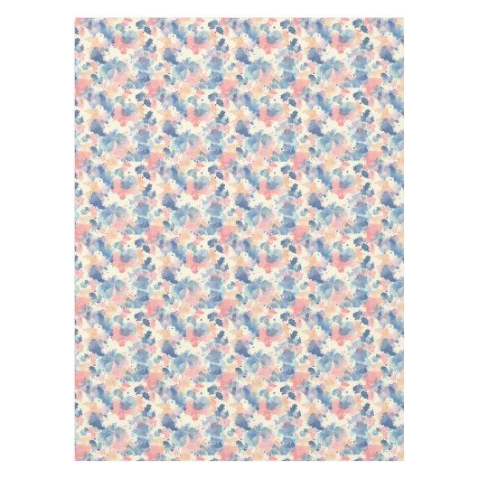 Aquarellbilder Rosa Blau Tischdecke (Vorderseite)