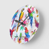 Aquarellbilder Runde Wanduhr (Winkel)