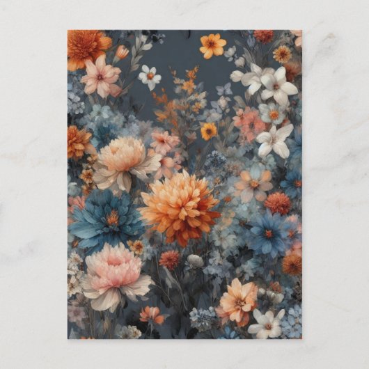 Aquarellbilder rustikal Vintag elegant Postkarte (Vorderseite)