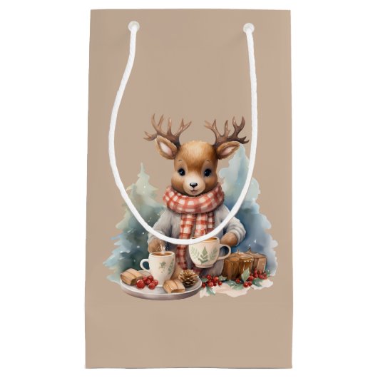 Aquarellbilder rustikale Geschenktasche Kleine Geschenktüte (Vorderseite)