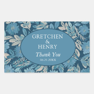 Aquarellbilder Save the Date geblüht Rechteckiger Aufkleber