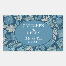 Aquarellbilder Save the Date geblüht Rechteckiger Aufkleber