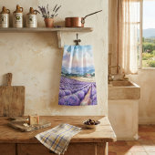 Aquarellbilder schöne Lavendelfelder Geschirrtuch