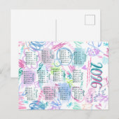 Aquarellbilder Teetuch 2026 Postkarte (Vorne/Hinten)