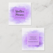 Aquarellbilder | Tinte Spritzer Quadratische Visitenkarte (Vorne/Hinten)