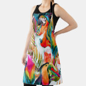 Aquarellbilder: tropisches nahtloses Muster Schürze (InSitu)