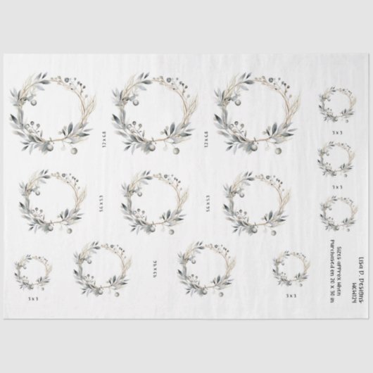 Aquarellbilder und Beeren Seidenpapier (Vorderseite)