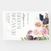 Aquarellbilder und Brautparty Berry Floral Banner (Horizontal)